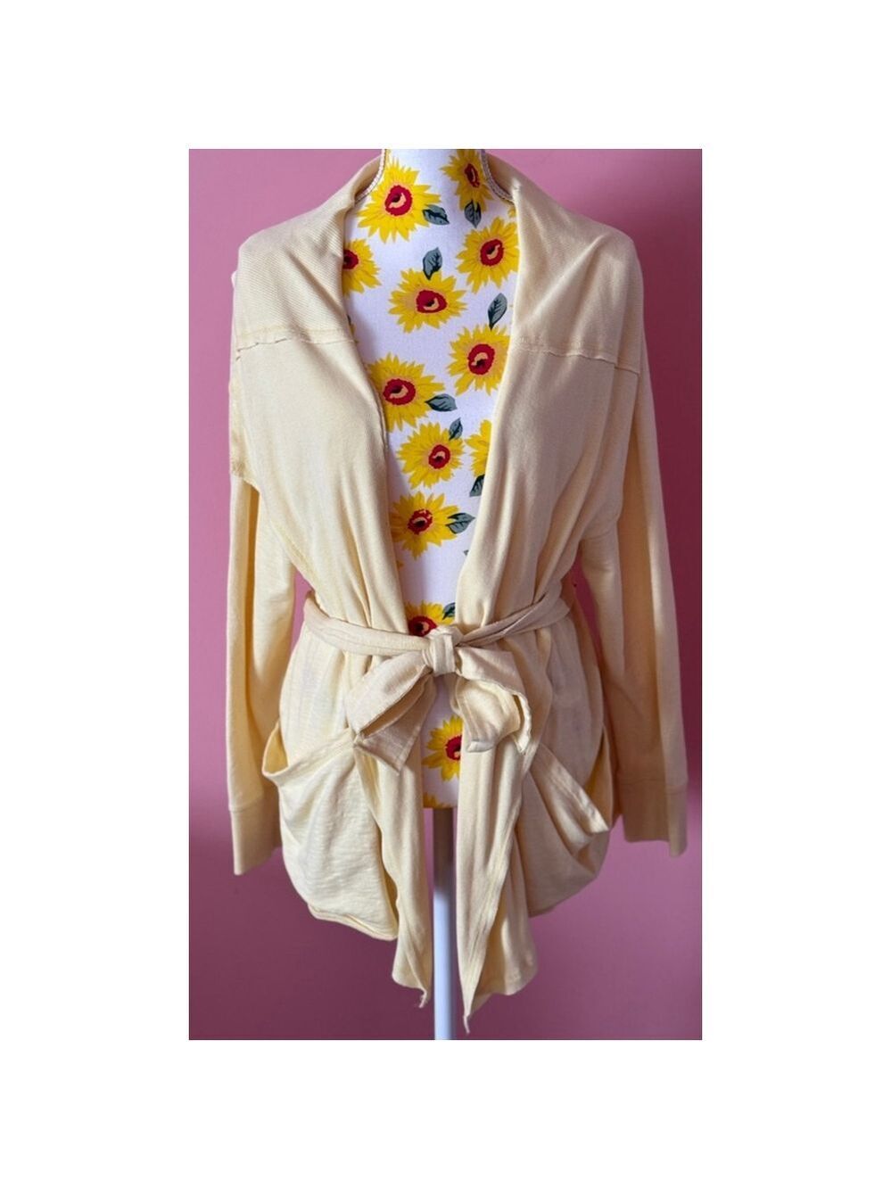 Women's Sonoma Life + Style Cardigan XL Pale Yellow